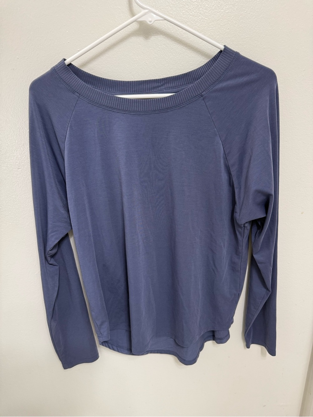 Athleta Long Sleeve Boatneck Top - Slate Blue